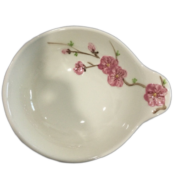 Vintage Metlox Pottery Poppytrail Peach Blossom Lugged Soup Bowls (4 Total) - Picture 1 of 9
